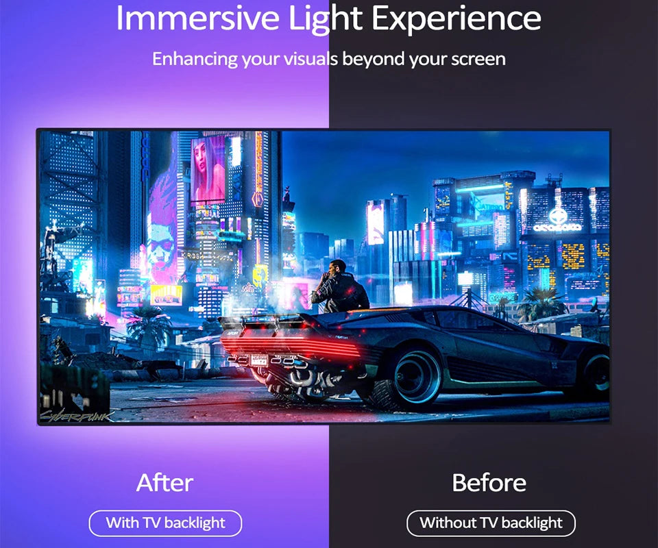 USB LED Strip Lights Color Changing 5050 RGB TV Backlight Flexible Lamp Tape For Room Decoration